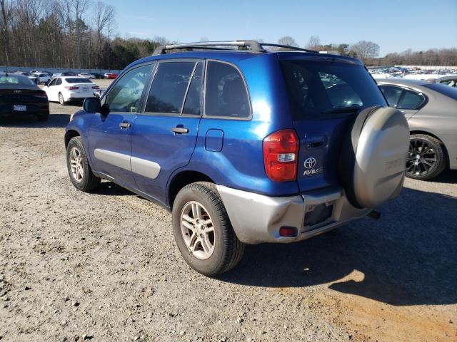 JTEGD20V540013466 - 2004 TOYOTA RAV4 BLUE photo 2