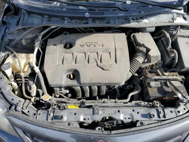 2T1BU4EE2CC881657 - 2012 TOYOTA COROLLA BASE GRAY photo 11