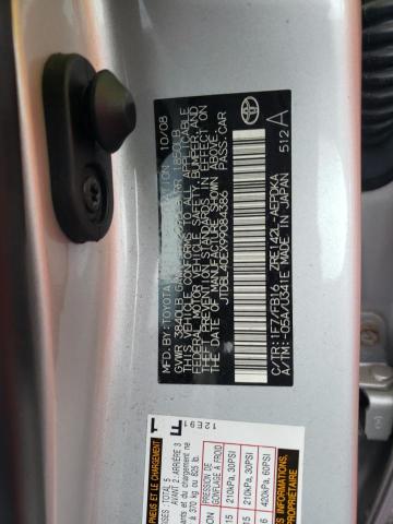 JTDBL40EX99084386 - 2009 TOYOTA COROLLA BASE SILVER photo 12