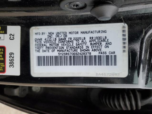 5Y2SR67069Z428378 - 2009 PONTIAC VIBE GT BLACK photo 12