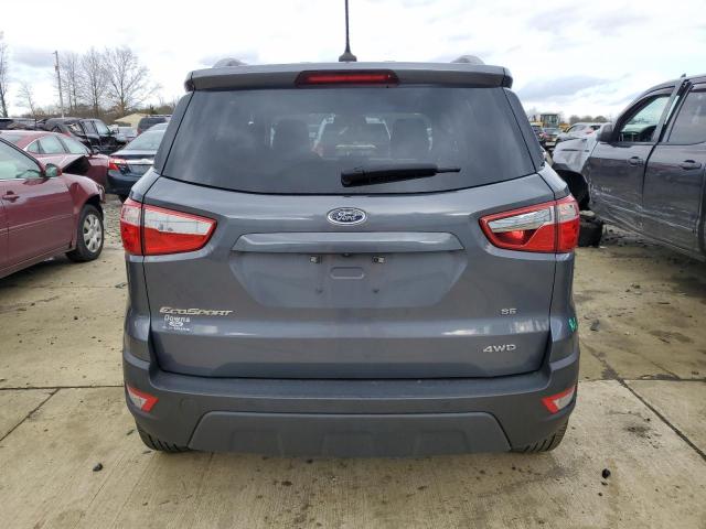 MAJ6S3GL2KC264270 - 2019 FORD ECOSPORT SE GRAY photo 6