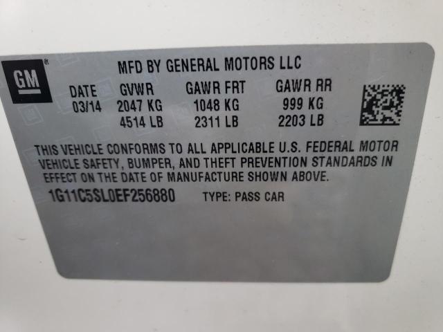 1G11C5SL0EF256880 - 2014 CHEVROLET MALIBU 1LT 白色 照片 13