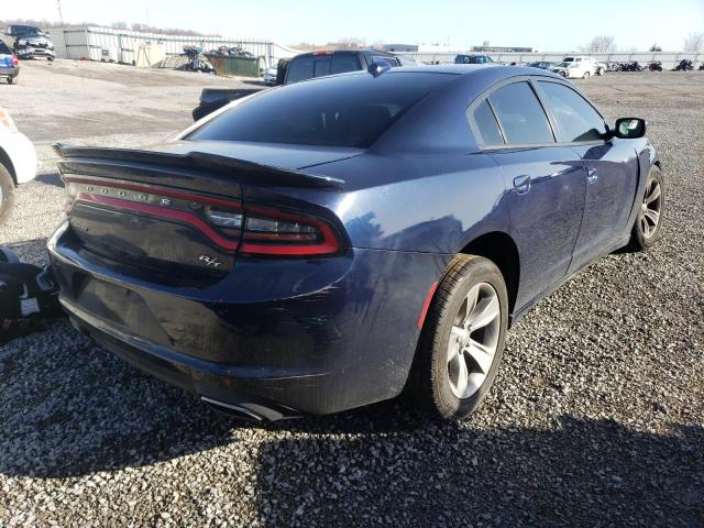 2C3CDXHG5FH799200 - 2015 DODGE CHARGER SXT BLUE photo 3