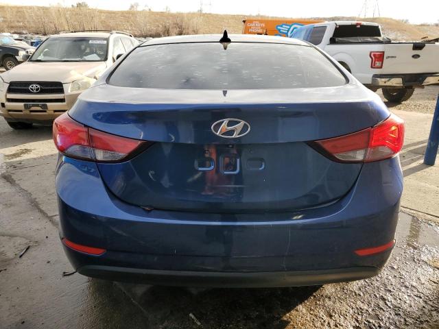 5NPDH4AE6FH572259 - 2015 HYUNDAI ELANTRA SE BLUE photo 6