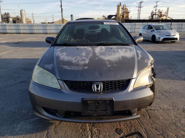 1HGEM22905L008446 - 2005 HONDA CIVIC EX GRAY photo 5