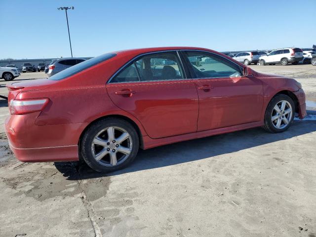 4T1BE46K27U111383 - 2007 TOYOTA CAMRY CE RED photo 3