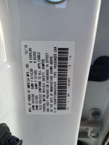 19UUB1F39HA005434 - 2017 ACURA TLX WHITE photo 12