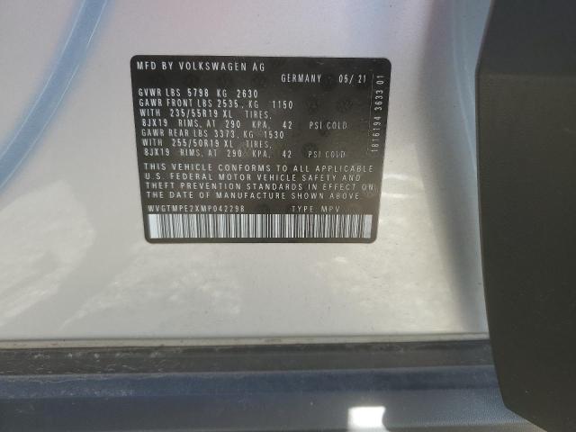 WVGTMPE2XMP042298 - 2021 VOLKSWAGEN ID.4 PRO S ვერცხლისფერი ფოტო 14