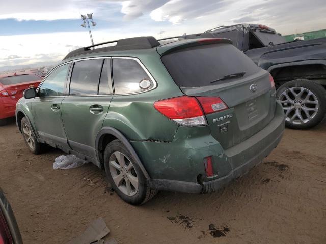 4S4BRCKC6E3313840 - 2014 SUBARU OUTBACK 2.5I LIMITED GREEN photo 2