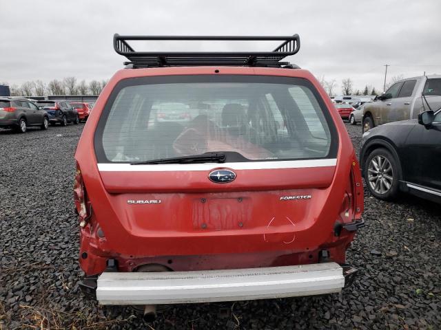 JF1SG63657H745206 - 2007 SUBARU FORESTER 2.5X RED photo 6