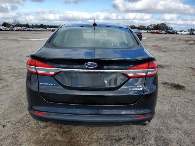 3FA6P0LU3JR209261 - 2018 FORD FUSION SE HYBRID BLACK photo 6