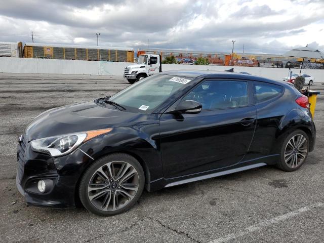 KMHTC6AE8GU258816 - 2016 HYUNDAI VELOSTER TURBO BLACK photo 1