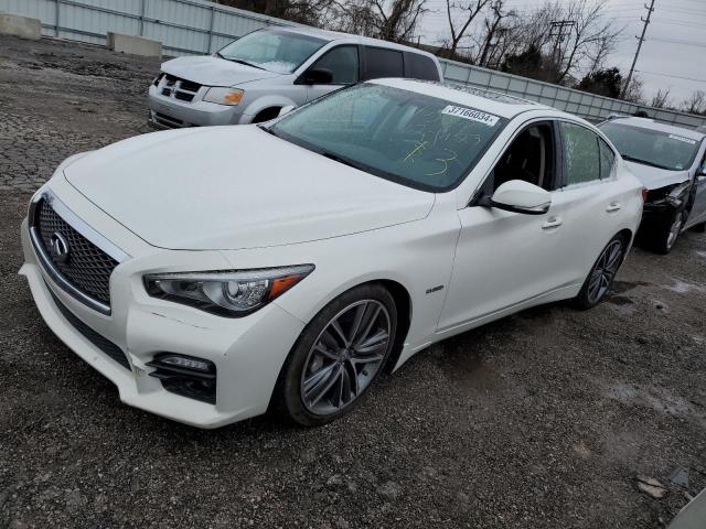 JN1AV7AP8EM692117 - 2014 INFINITI Q50 HYBRID PREMIUM WHITE photo 1