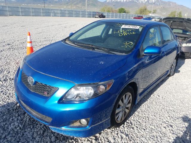 1NXBU40E49Z016378 - 2009 TOYOTA COROLLA BASE  photo 2