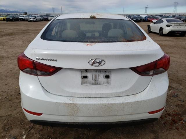 5NPDH4AEXGH776421 - 2016 HYUNDAI ELANTRA SE WHITE photo 6