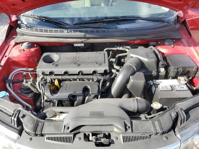 KNAFU4A25D5723645 - 2013 KIA FORTE EX RED photo 11