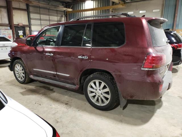 JTJHY7AX0A4053241 - 2010 LEXUS LX 570 BURGUNDY photo 2