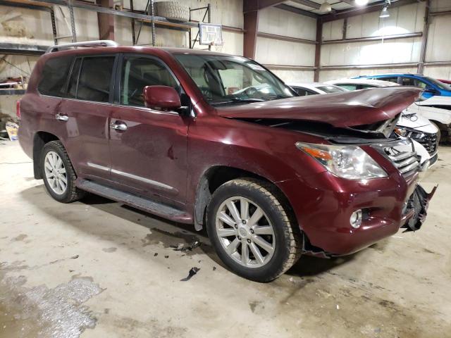 JTJHY7AX0A4053241 - 2010 LEXUS LX 570 BURGUNDY photo 4