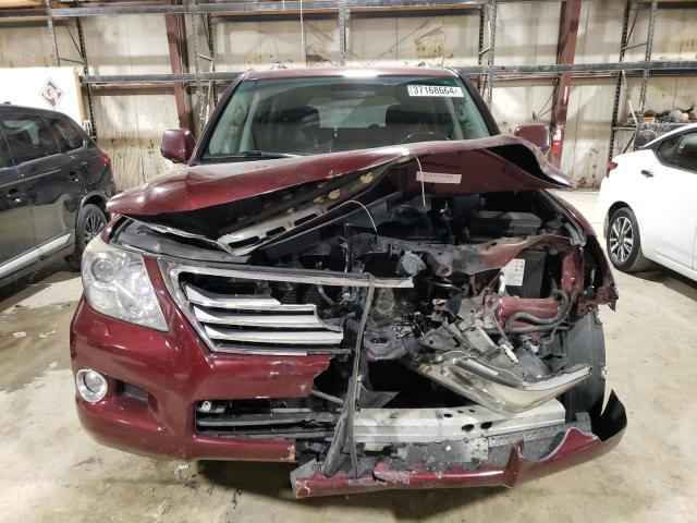 JTJHY7AX0A4053241 - 2010 LEXUS LX 570 BURGUNDY photo 5