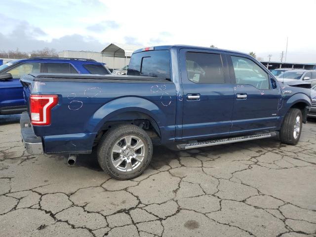 1FTEW1CG3FKF06888 - 2015 FORD F150 SUPERCREW BLUE photo 3