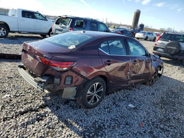 3N1AB8CV5LY250755 - 2020 NISSAN SENTRA SV RED photo 3