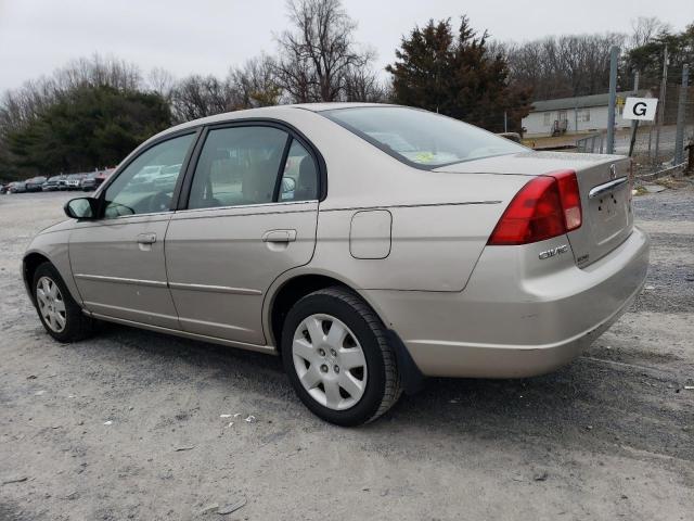 2HGES16582H580638 - 2002 HONDA CIVIC LX BEIGE photo 2