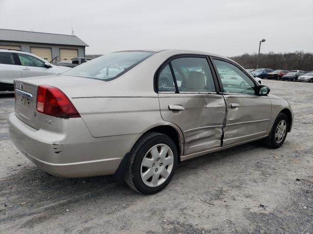 2HGES16582H580638 - 2002 HONDA CIVIC LX BEIGE photo 3