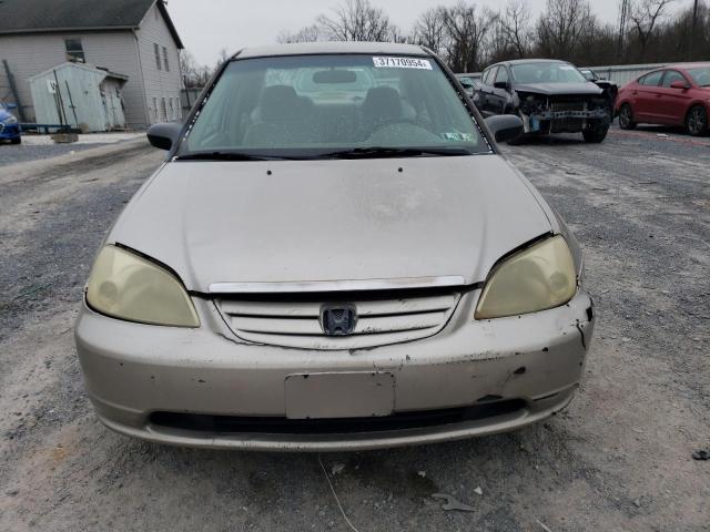 2HGES16582H580638 - 2002 HONDA CIVIC LX BEIGE photo 5