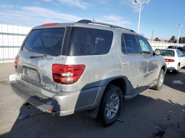 5TDBT44A64S218649 - 2004 TOYOTA SEQUOIA SR5 SILVER photo 3