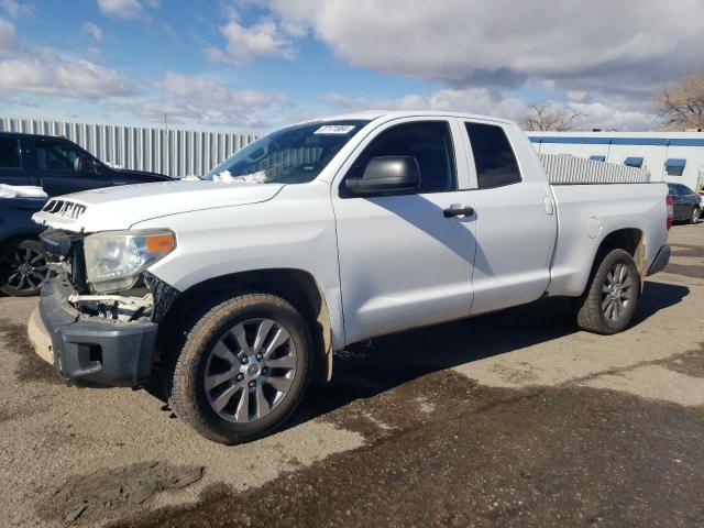 5TFUW5F15EX396373 - 2014 TOYOTA TUNDRA DOUBLE CAB SR/SR5 WHITE photo 1