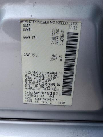 1N4AL3AP6DN491875 - 2013 NISSAN ALTIMA 2.5 SILVER photo 12