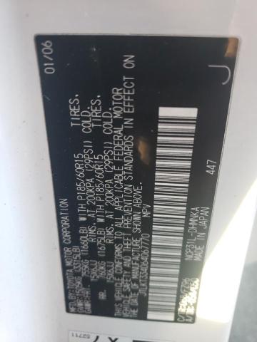 JTLKT334064067770 - 2006 TOYOTA SCION XB თეთრი ფოტო 12