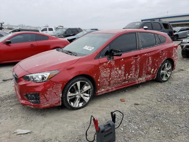 4S3GTAK61H3724240 - 2017 SUBARU IMPREZA SPORT RED photo 1