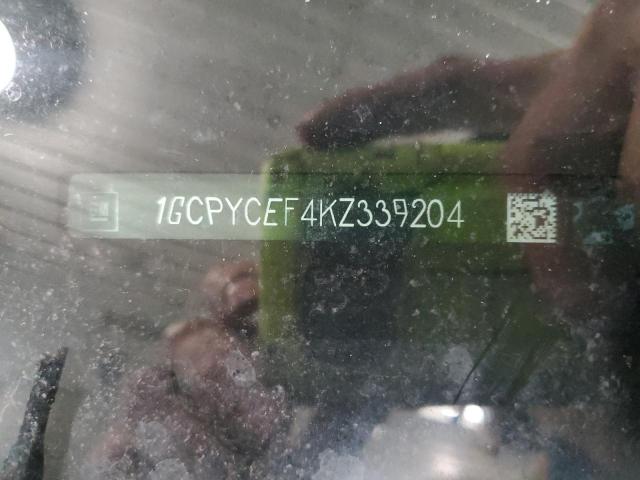 1GCPYCEF4KZ339204 - 2019 CHEVROLET SILVERADO K1500 TRAIL BOSS CUSTOM BLACK photo 12