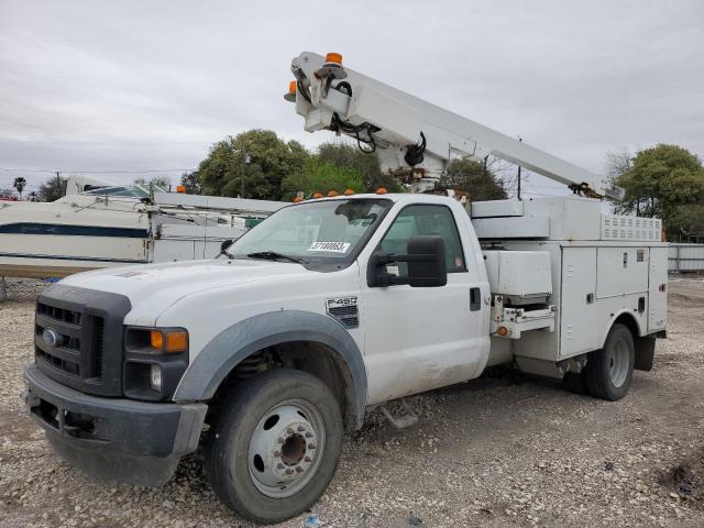 1FD4F46Y98ED93950 - 2008 FORD F450 SUPER DUTY WHITE photo 1