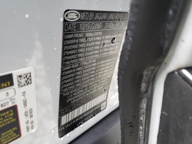 SALGS2RU7LA587623 - 2020 LAND ROVER RANGE ROVE HSE WHITE photo 12