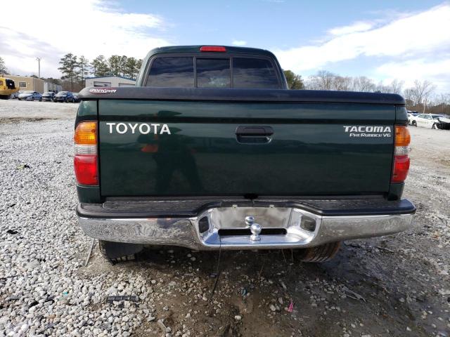 5TEGN92N14Z329910 - 2004 TOYOTA TACOMA DOUBLE CAB PRERUNNER GREEN photo 6
