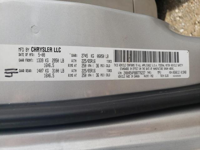 2A8HR54P88R776237 - 2008 CHRYSLER TOWN&COUNT TOURING SILVER photo 13