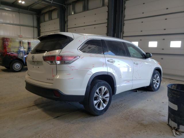5TDJKRFH1FS108990 - 2015 TOYOTA HIGHLANDER XLE თეთრი ფოტო 3