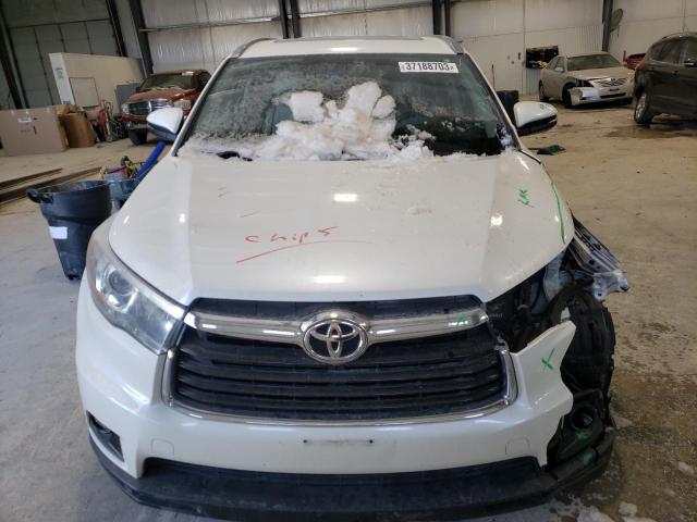 5TDJKRFH1FS108990 - 2015 TOYOTA HIGHLANDER XLE WHITE photo 5