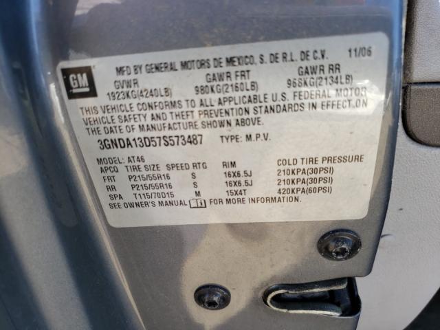 3GNDA13D57S573487 - 2007 CHEVROLET HHR LS  photo 10