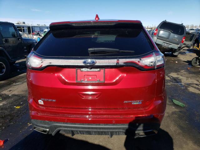 2FMPK4AP0GBB58497 - 2016 FORD EDGE SPORT RED photo 6