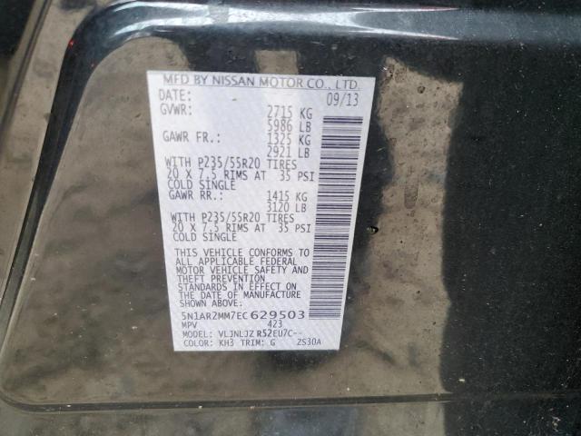 5N1AR2MM7EC629503 - 2014 NISSAN PATHFINDER S CHARCOAL photo 12