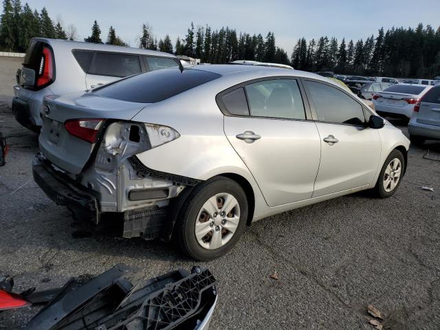 KNAFK4A68G5488042 - 2016 KIA FORTE LX SILVER photo 3