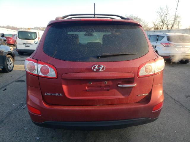 5XYZKDAG6CG167210 - 2012 HYUNDAI SANTA FE LIMITED RED photo 6