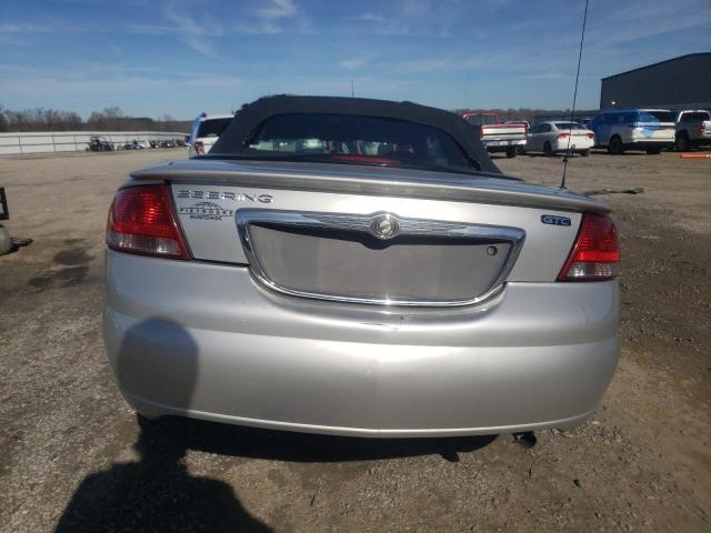 1C3EL75R44N160666 - 2004 CHRYSLER SEBRING GTC SILVER photo 6