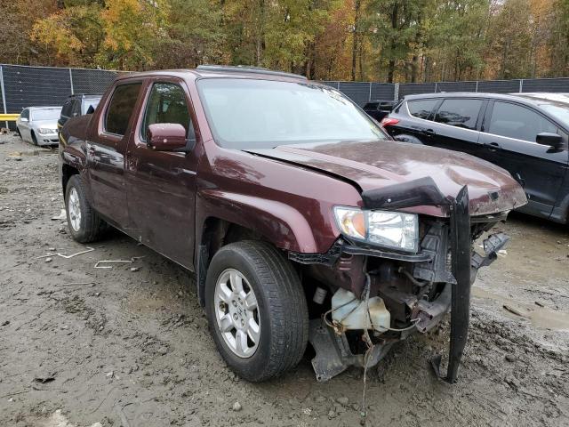 2HJYK16507H505012 - 2007 HONDA RIDGELINE RTL BURGUNDY photo 1