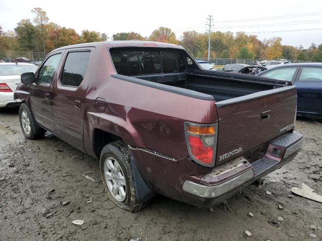 2HJYK16507H505012 - 2007 HONDA RIDGELINE RTL BURGUNDY photo 3