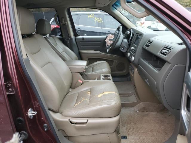 2HJYK16507H505012 - 2007 HONDA RIDGELINE RTL BURGUNDY photo 5