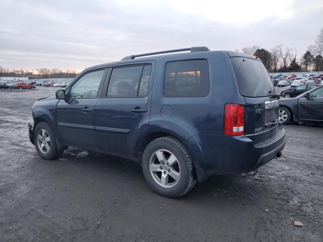 5FNYF4H60AB017577 - 2010 HONDA PILOT EXL BLUE photo 2